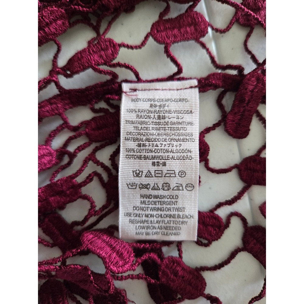 Free People Pink Ombre Mesh Fringe Top Medium Boho Festival Fairy Sheer Romantic - Picture 7 of 12